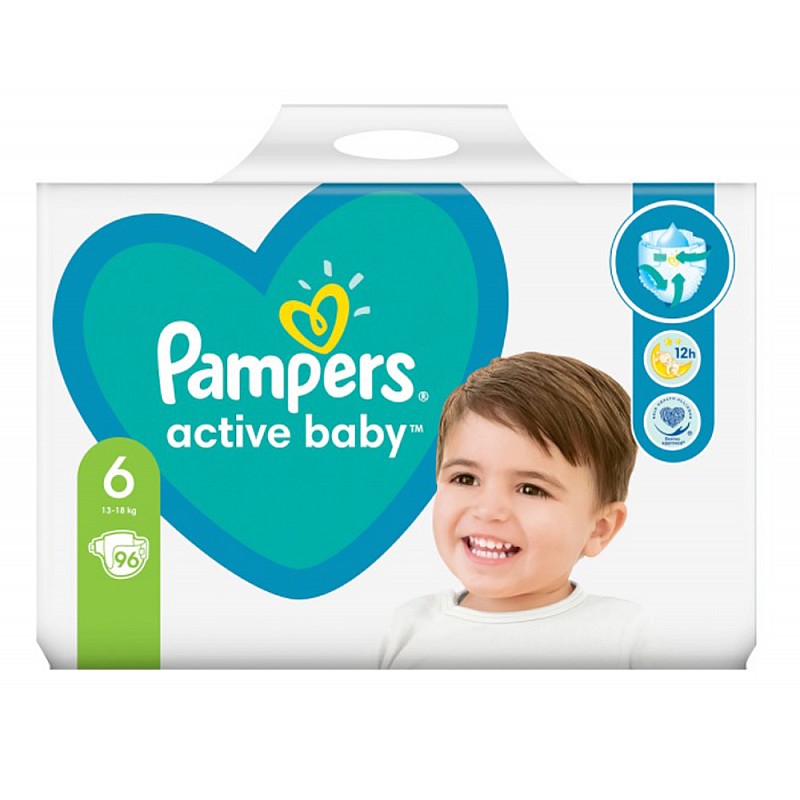 Pampers Active Baby 6 13-18кг 96бр. Pampers Active Baby 6 13-18кг 96бр.