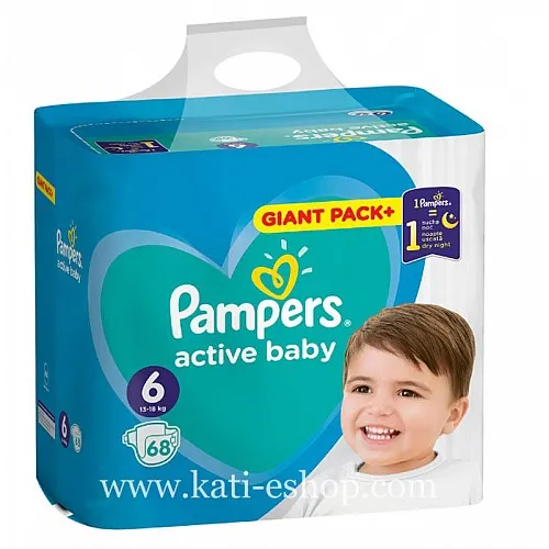 Pampers Active Baby 6 13-18кг 68бр.