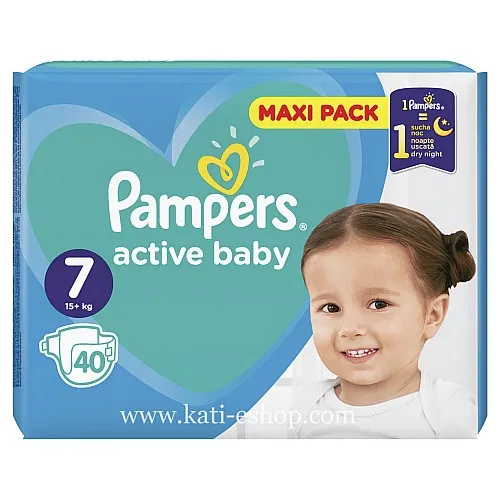 Pampers Еднократни пелени Active Baby 7 15+кг 40бр