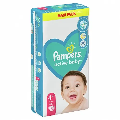 Pampers Active Baby 4+ Maxi Plus 10-15 кг  54бр.