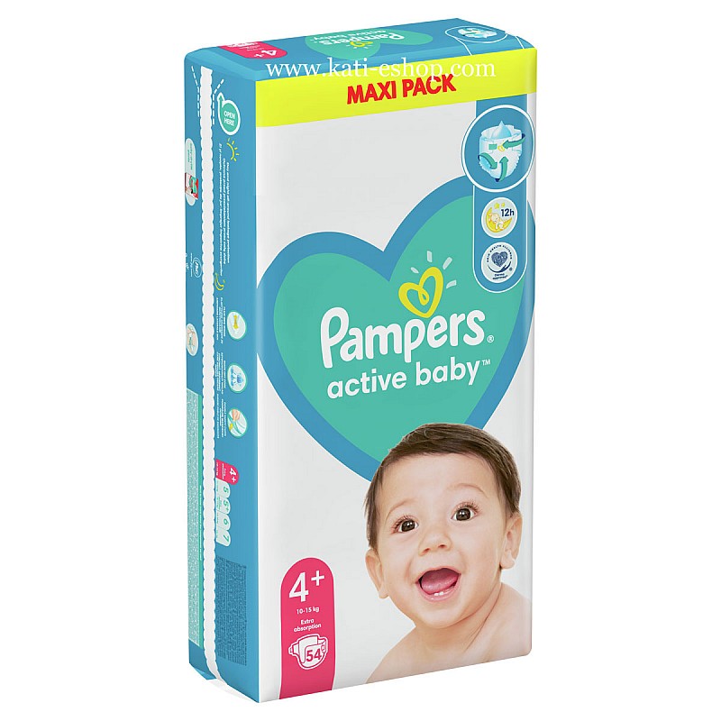 Pampers Active Baby 4+ Maxi Plus 10-15 кг 53бр. Pampers Active Baby 4+ Maxi Plus 10-15 кг 53бр.