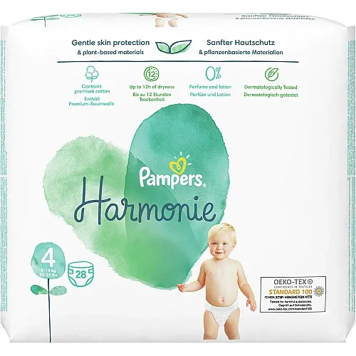 Pampers Пелени Pure Harmonie  4 9-14кг 28бр.