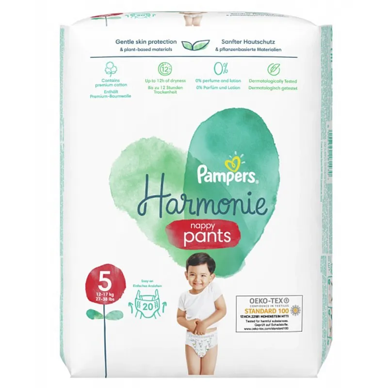 Pampers Pants Harmonie Гащички за еднократна употреба 5 12-17кг 20бр.