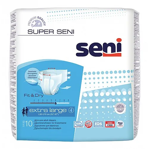 Памперси за възрастни Super Seni XL 10бр. (талия 130 - 170см)