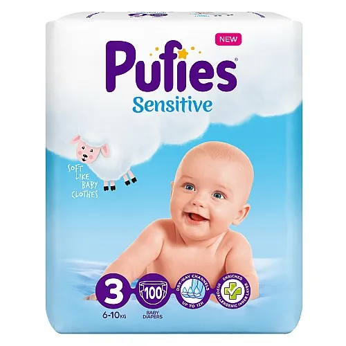 Pufies Sensitive Big Pack 3 Midi 6-10кг 100бр.