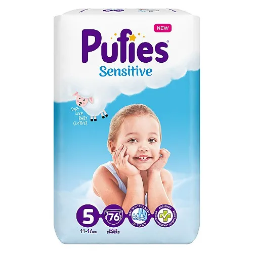 Pufies Sensitive Big Pack 5 Junior 11-16кг 76бр.