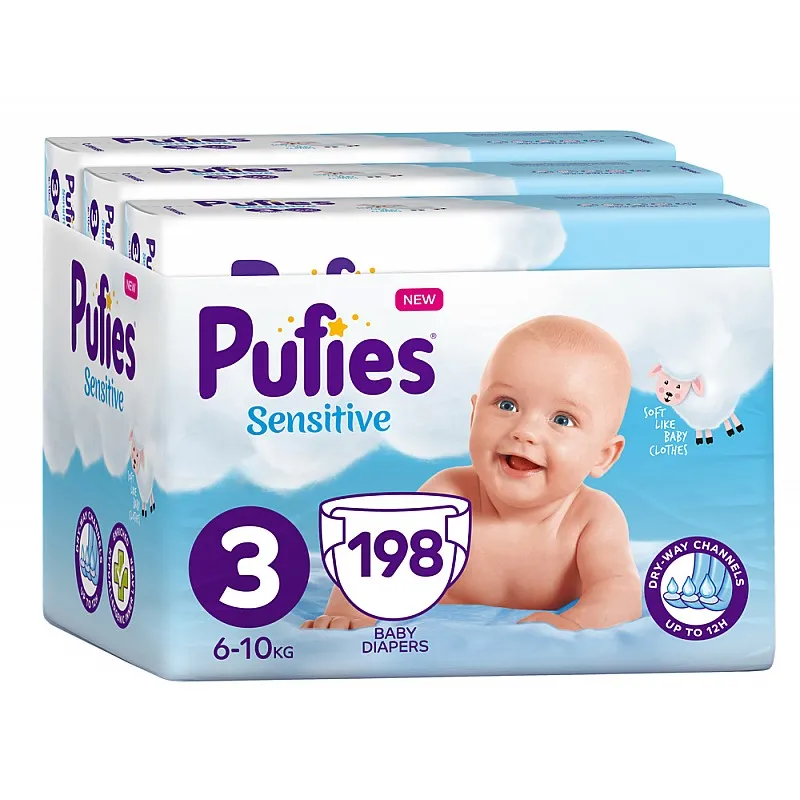 Pufies Sensitive 3 Midi 6-10кг 198бр.