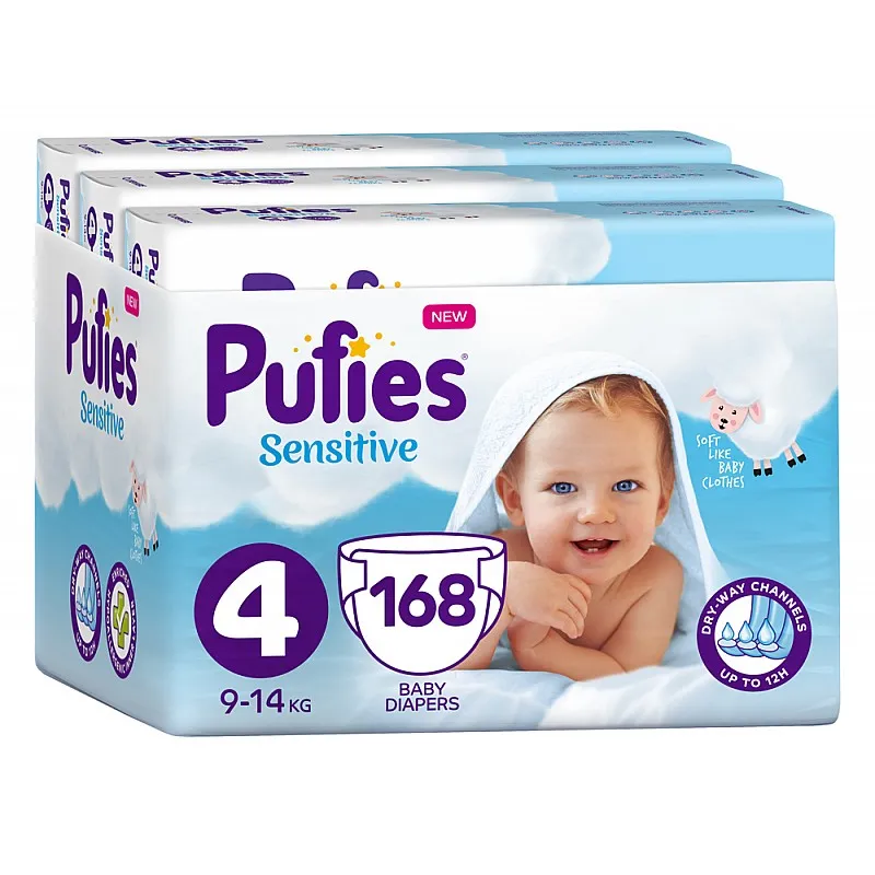 Pufies Sensitive 4 Maxi 9-14кг 168бр.