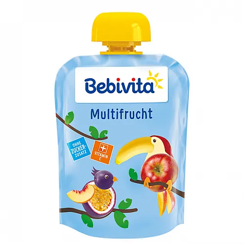 BEBIVITA Забавна плодова закуска Мултифрукт 12м. 90г