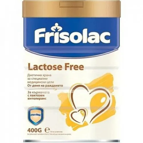 Frisolac Lactose Free Диетична храна за специални медицински цели за кърмачетa с непоносимост към лактоза 400г