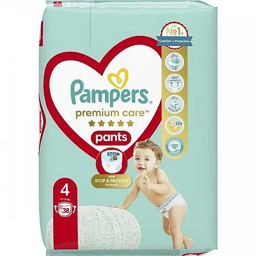 Pampers Premium Care Гащички за еднократна употреба 4 9-15кг 38бр.