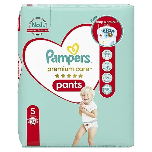 Pampers Гащички за еднократна употреба Premium Care 5 12-17кг 34бр.