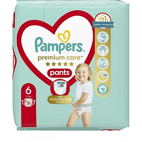 Pampers Гащички за еднократна употреба Premium Care 6 15+кг 31бр.