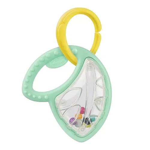 Дрънкалка и гризалка с форма на листо с включена халка за закачване 0м+ Playgro