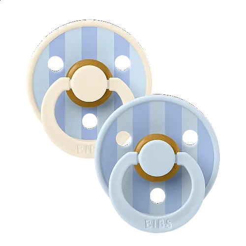 Bibs 2бр. биберони Colour Block, Baby Blue Dusty Blue Mix, 0-6м