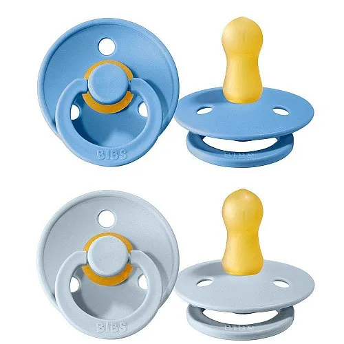 Bibs 2бр. залъгалки Colour, Sky Blue/Baby Blue/ 0-6м