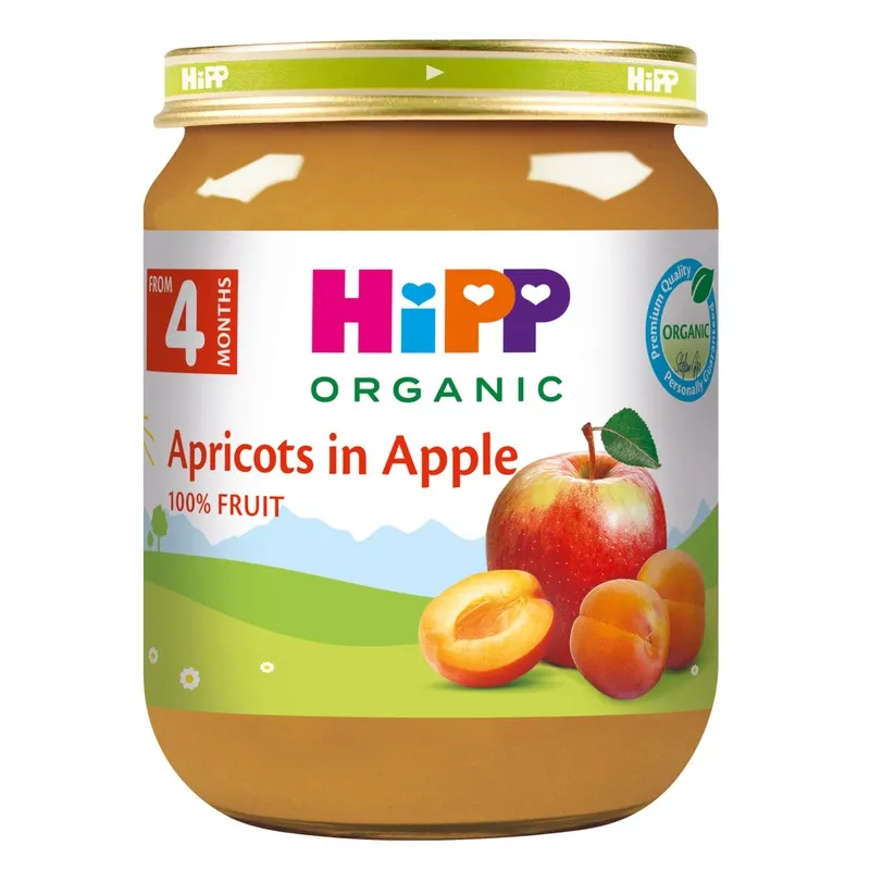 HIPP БИО Кайсии с ябълки 4м. 125г