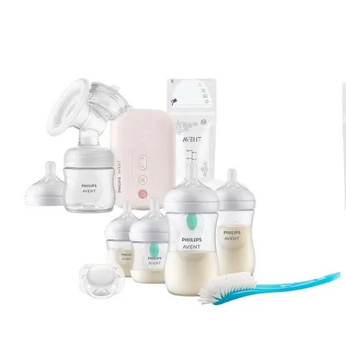 Philips AVENT  Единична електрическа помпа Natural Motion SCF395/31 Advanced + Комплект шишета за новородено Natural Response с клапа AirFree