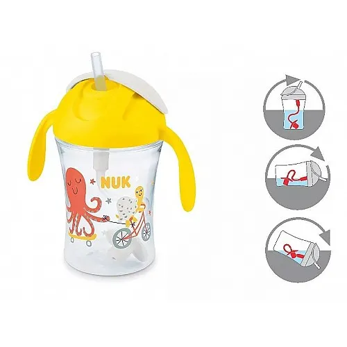 NUK ЧАША MOTION CUP жълта, 8+ мес.