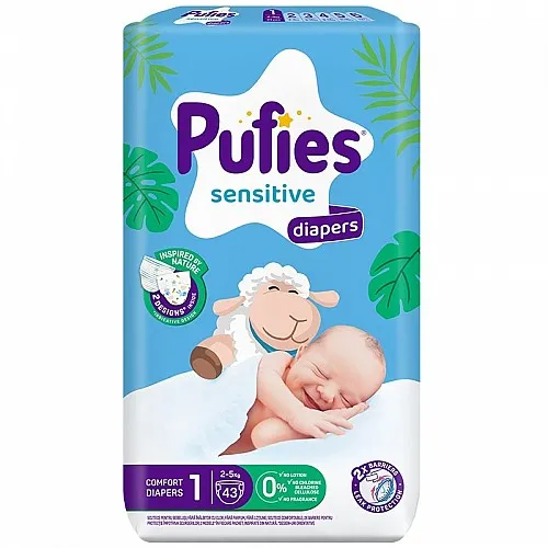 Pufies Sensitive 1 Maxi 2-5кг 43бр.