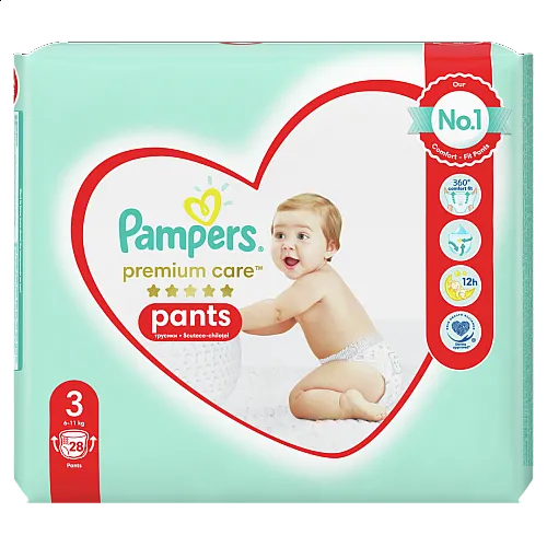 Pampers Premium Care Гащички за еднократна употреба 3 6-11кг 28бр.