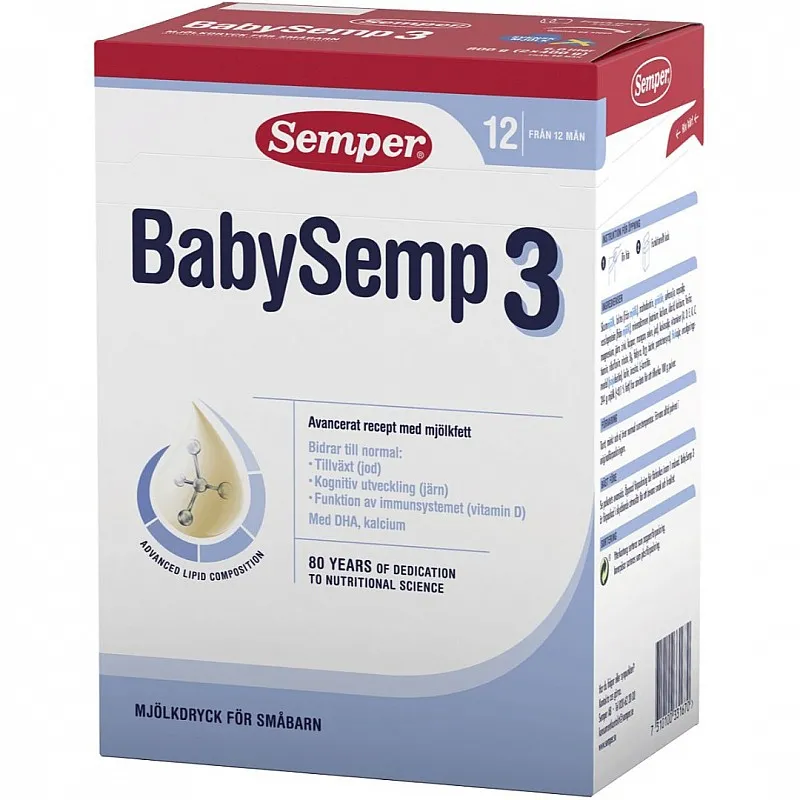 Semper Преходно мляко Бейби Семп 3 12м.+  800мл