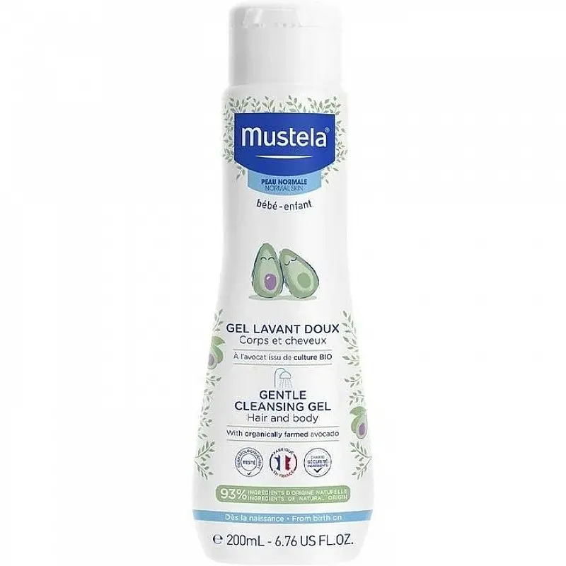 MUSTELA Дермопочистващ гел за коса и тяло 200ml