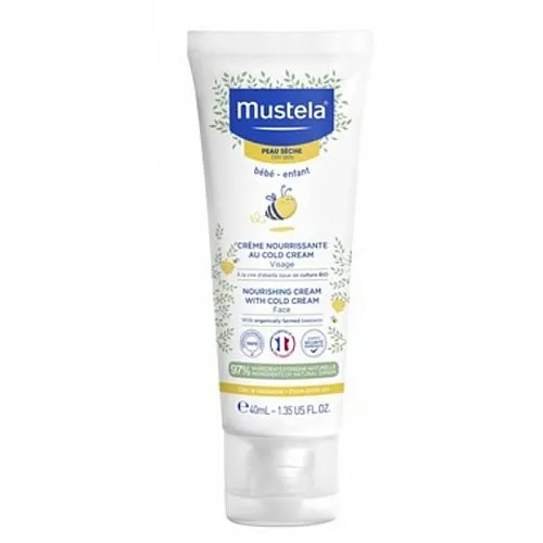 MUSTELA Колд Крем Подхранващ крем за лице за бебета и деца за суха кожа 40мл