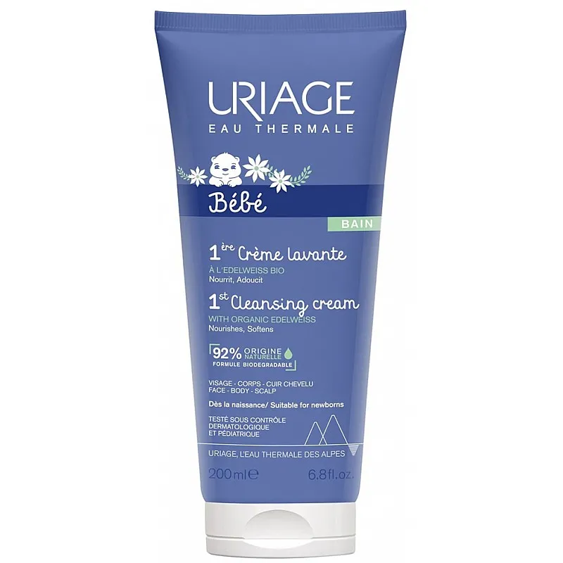 Почистващ душ-крем за бебета Uriage 200ml