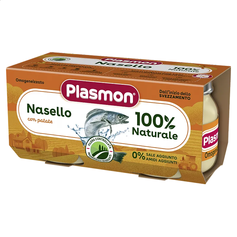 PLASMON Хомогенизирана риба хек 6м. 2х80г