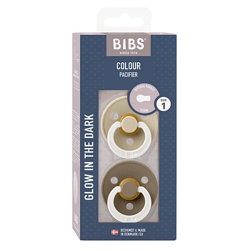 Bibs 2бр. биберони Colour, Vanilla Glow/Dark Oak Glow, 6-18м