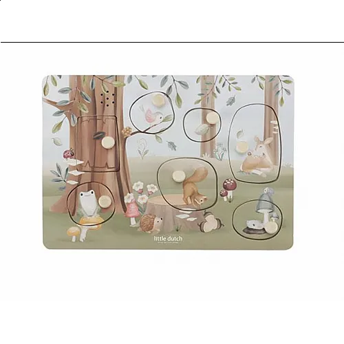 Little Dutch Дървен музикален пъзел Forest Friends