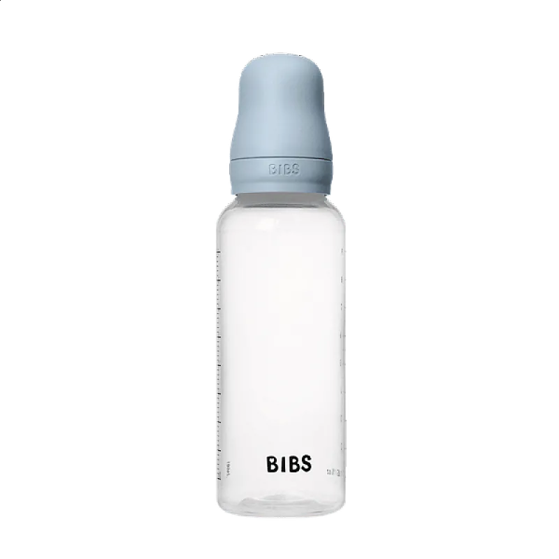 Комплект с бебешка бутилка Bibs Baby Blue 270мл среден поток каучук