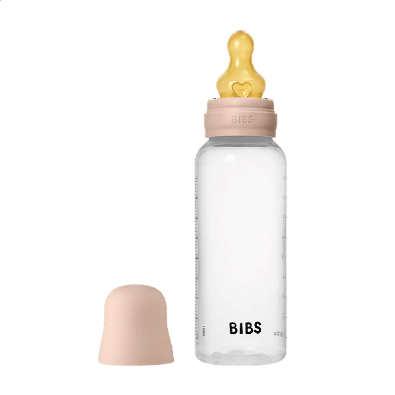 Комплект с бебешка бутилка Bibs Blush 270мл среден поток каучук