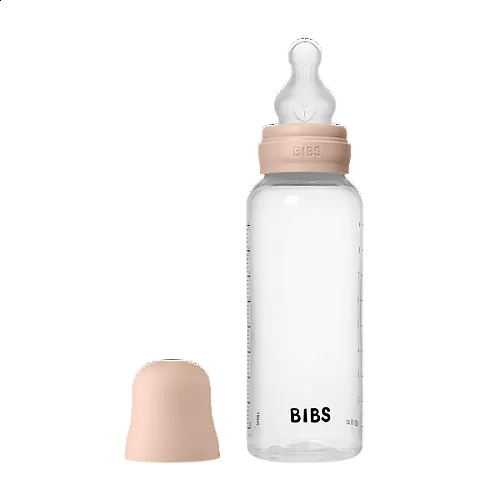 Комплект с бебешка бутилка Bibs Blush 270мл среден поток силикон