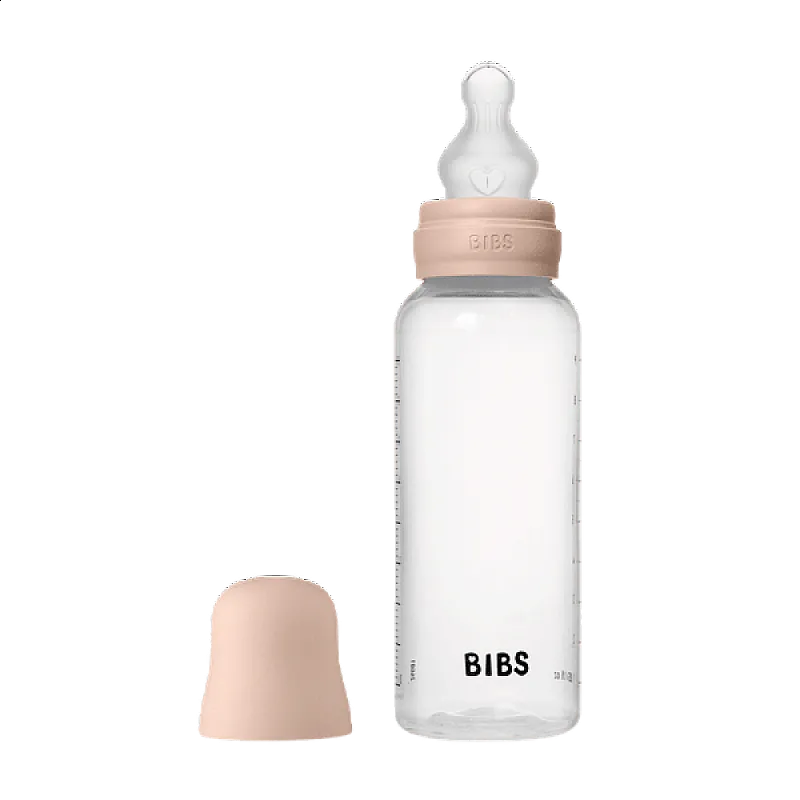 Комплект с бебешка бутилка Bibs Blush 270мл среден поток силикон