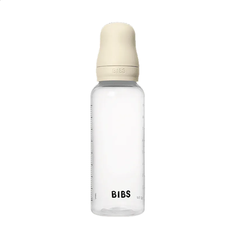 Комплект с бебешка бутилка Bibs Ivory 270мл среден поток каучук