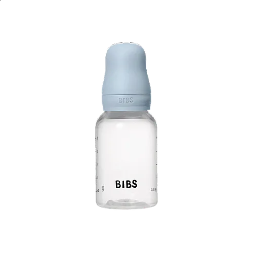 Комплект с бебешка бутилка Bibs Baby Blue 150мл бавен поток силикон