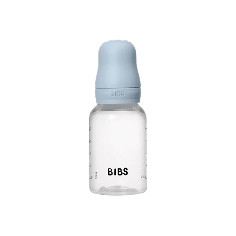 Комплект с бебешка бутилка Bibs Baby Blue 150мл бавен поток силикон