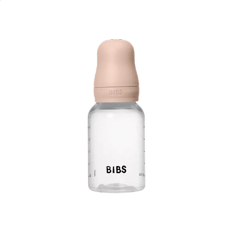 Комплект с бебешка бутилка Bibs Blush 150мл бавен поток силикон