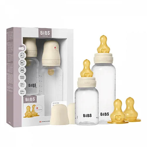 Bibs Сет Grow and Flow 2бр. бутилки 150мл и 270мл Ivory каучук