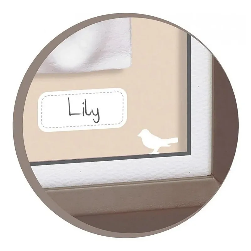 Самостоятелно стояща Дървена фото рамка от 3 части, за 2 отпечатъка и снимка My Baby Touch от серията Timeless Classic на Baby Art, кафява с бяло паспарту