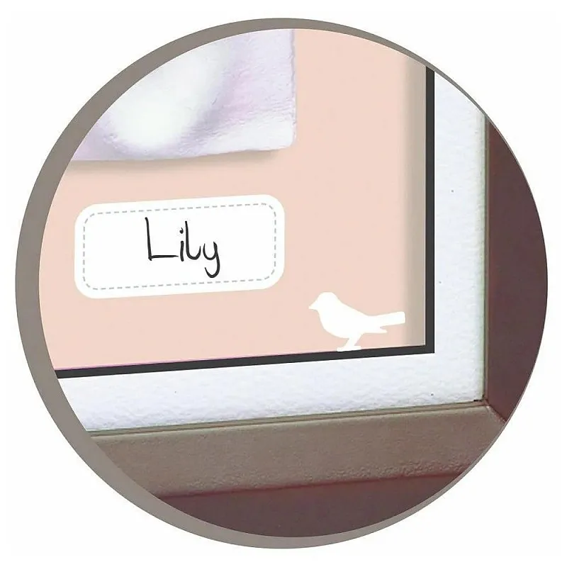 Самостоятелно стояща Дървена фото рамка от 2 части за отпечатък и снимка My Baby Touch от серията Timeless Classic на Baby Art - бяло паспарту