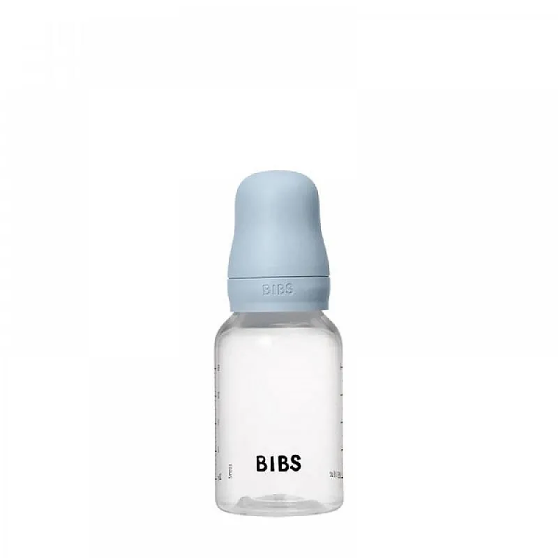 Комплект с бебешка бутилка Bibs Baby Blue 150мл бавен поток каучук