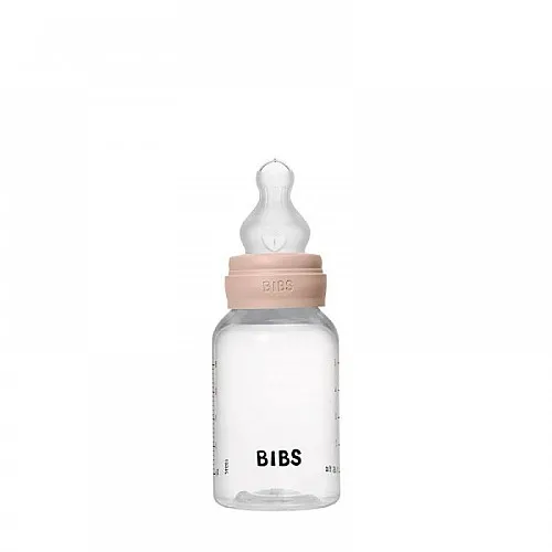 Комплект с бебешка бутилка Bibs Blush 150мл бавен поток силикон