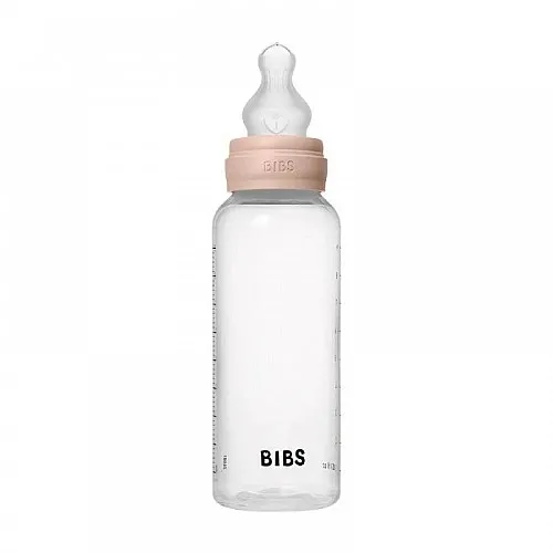 Комплект с бебешка бутилка Bibs Blush 270мл среден поток силикон