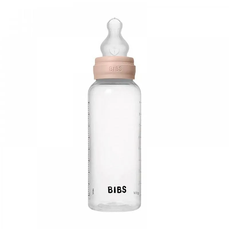 Комплект с бебешка бутилка Bibs Blush 270мл среден поток силикон