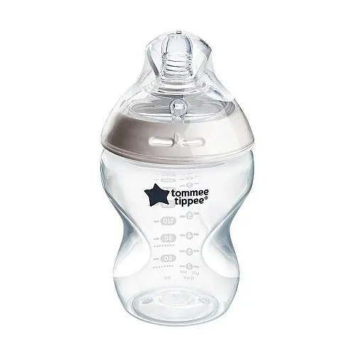 Бебешко шише за хранене Tommee Tippee Natural Start САМОСТЕРИЛИЗИРАЩО, 260 мл, с биберон с бавен поток 0м+ (1 капка)
