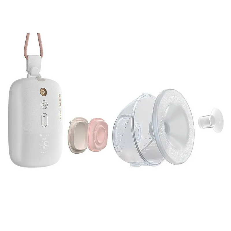 Единична електрическа помпа Philips AVENT Hands-free SCF531/11 тип “свободни ръце”, която дискретно се побира в сутиена, задвижващ мотор с акумулаторна батерия