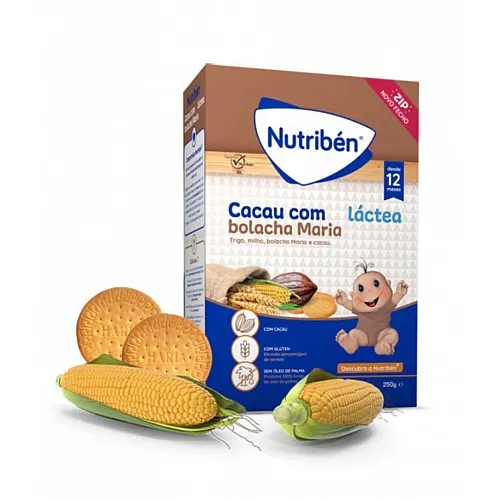 Nutriben Млечна каша с какао и бисквити Мария 12м., 250г